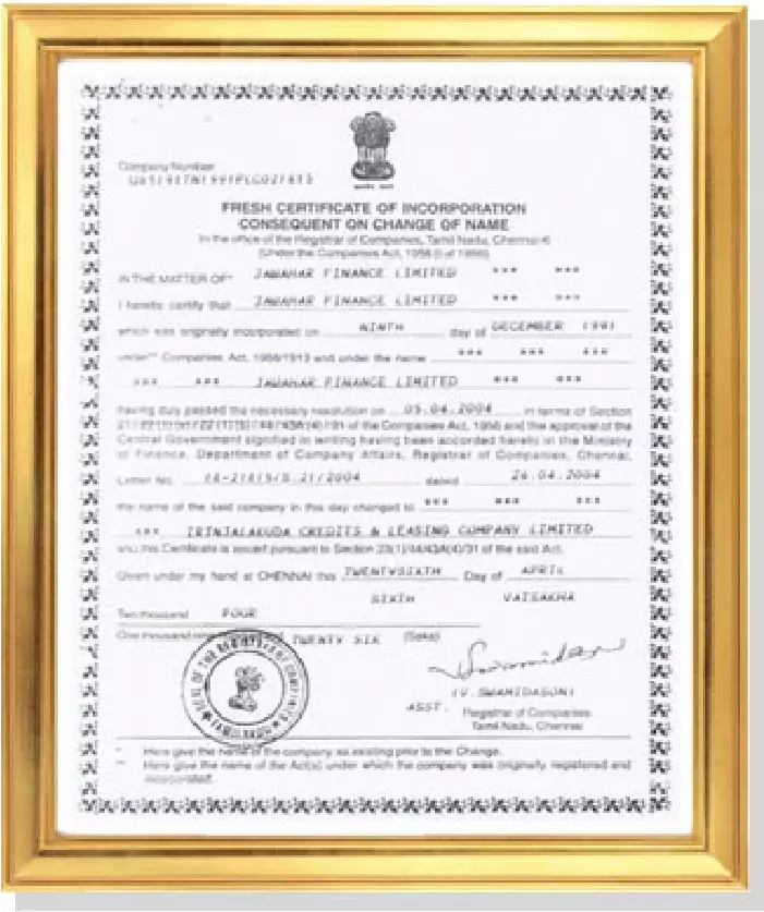 Registration Certificates